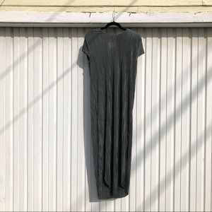 Sabina Musayev green pleated knit fabric midi dress - Size S